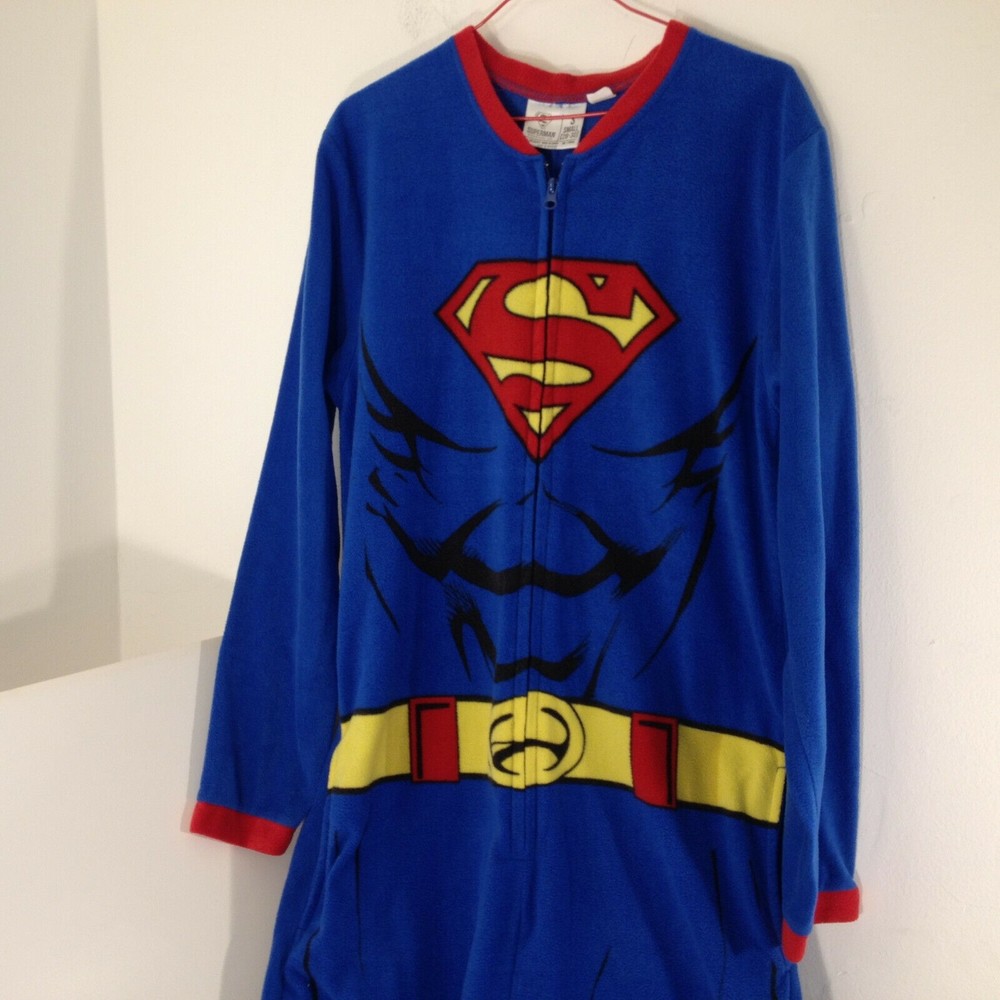 DC COMICS SUPERMAN Men's Pajamas W/ Cape Size Adult S Nice
